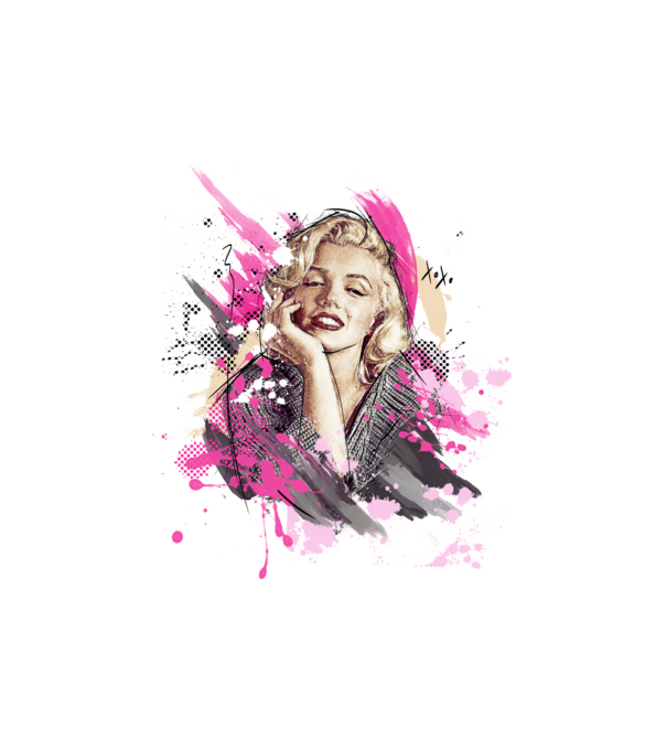 Marilyn Monroe minta fehér pólón