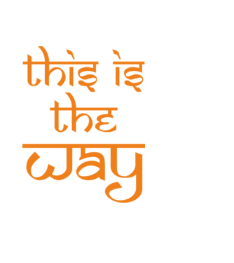 This is the way minta fekete pólón