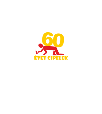 60 évet cipelek minta fekete pólón