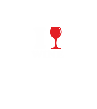 I Love Wine minta fekete pólón