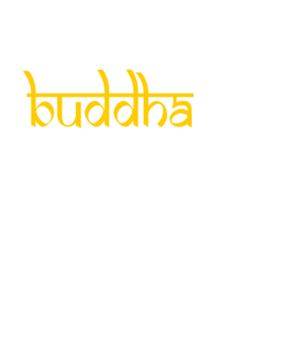 Buddha minta fehér pólón