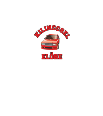Kilinccsel előre minta fehér pólón
