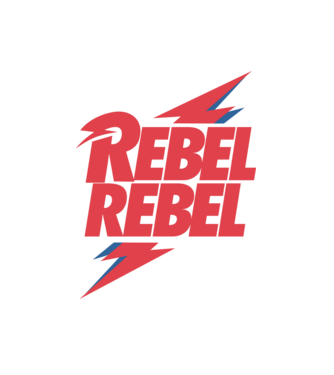 Bowie minta fehér pólón