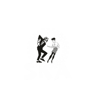 Ska minta fehér pólón