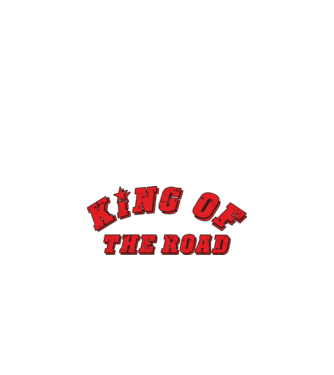 King Of The Road minta fekete pólón