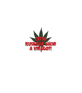 Kannabisz1 minta fehér pólón