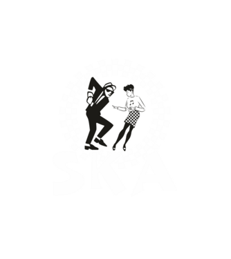 Ska minta fehér pólón