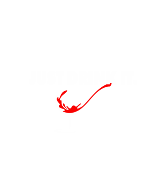 Just Drink It. minta fekete pólón