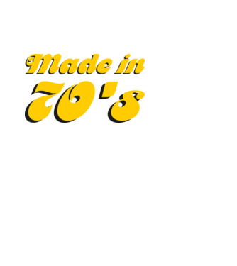 Made in 70's minta fekete pólón