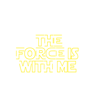 The Force Is With Me minta fehér pólón