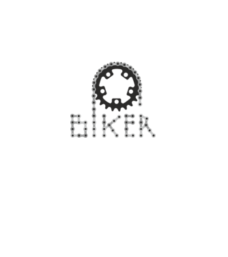 Biker minta fekete pólón