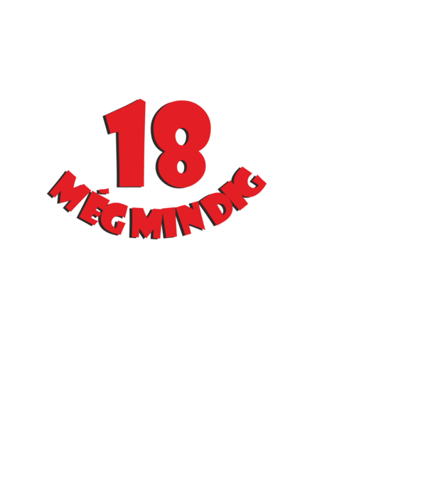 18 még mindig minta világoskék pólón