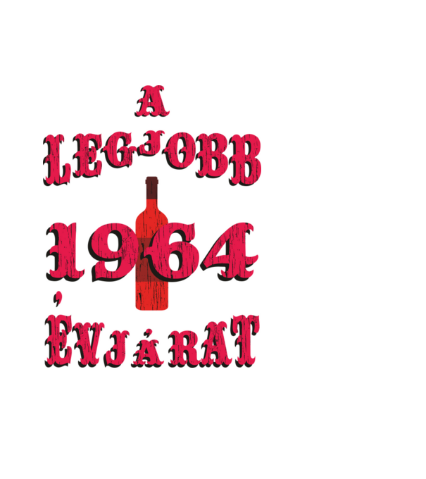 A legjobb évjárat 1964 minta fehér pólón