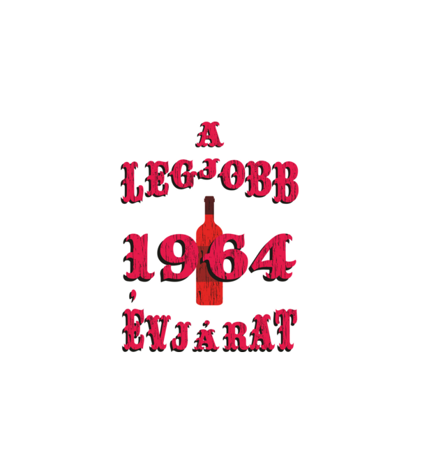 A legjobb évjárat 1964 minta fehér pólón