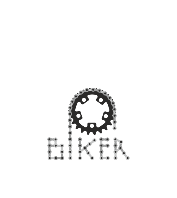 Biker minta fekete pólón