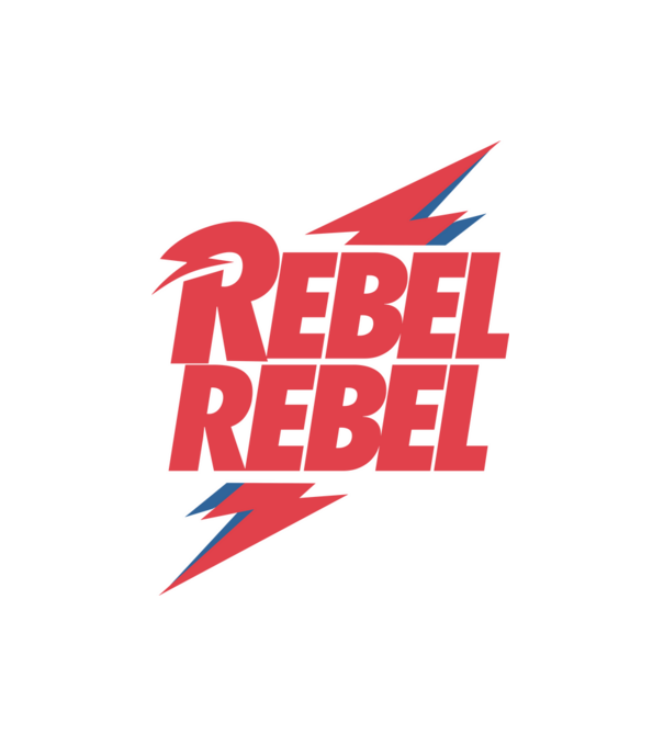 Bowie minta fehér pólón