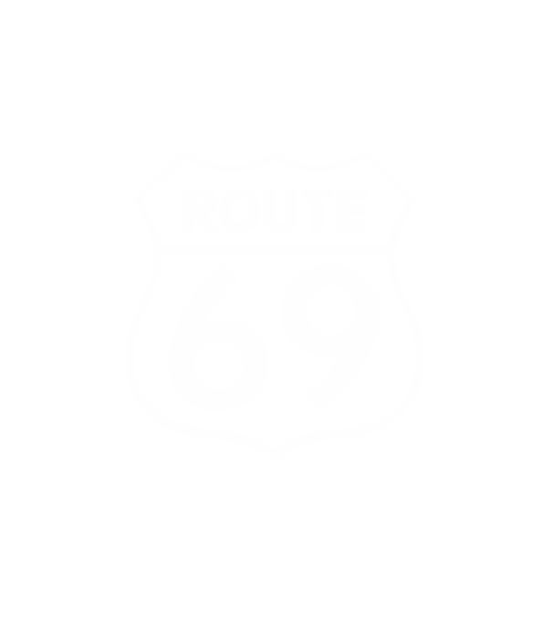 Route 69 minta fehér pólón