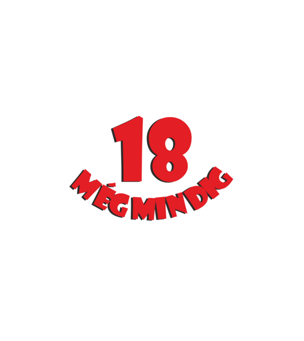 18 még mindig minta fehér pólón