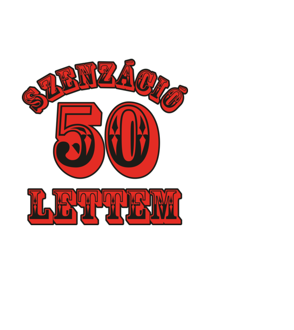 Szülinap 50 minta fehér pólón