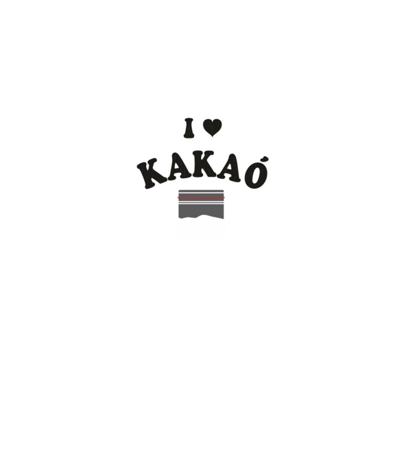 I Love Kakaó minta sötétkék pólón