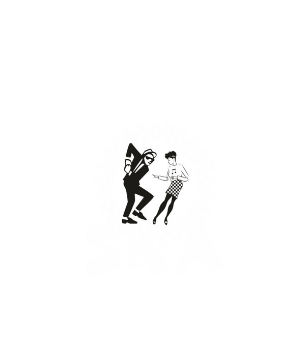 Ska minta fekete pólón