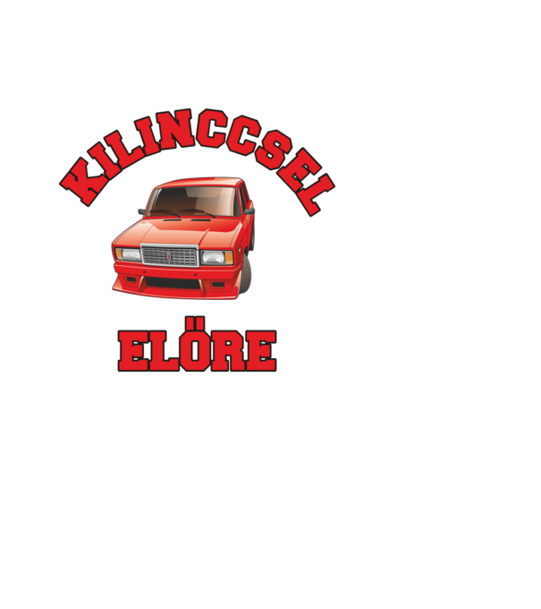 Kilinccsel előre minta világoskék pólón