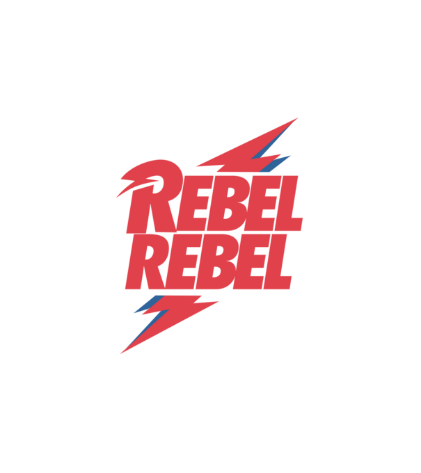 Bowie minta fehér pólón