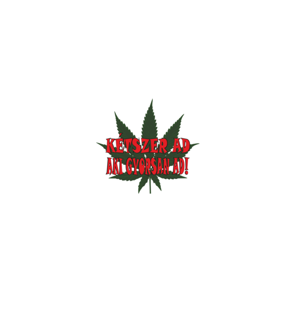 Kannabisz minta szürke pólón