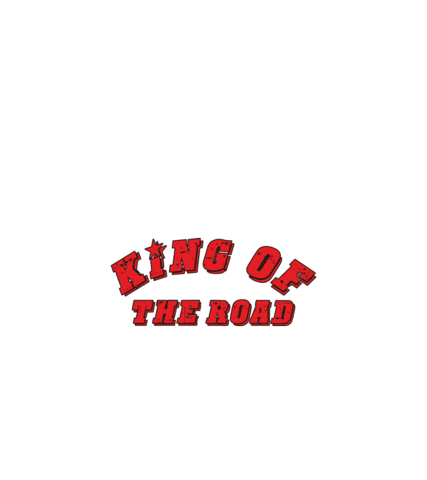King Of The Road minta fekete pólón