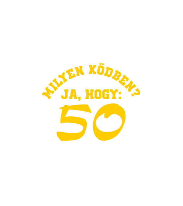 Szülinap 50 minta fehér pólón