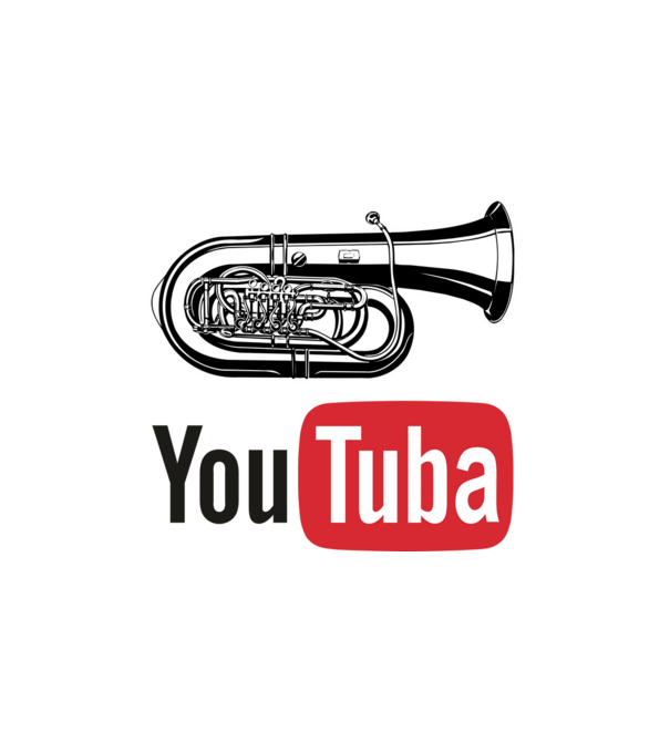 Tuba minta fehér pólón