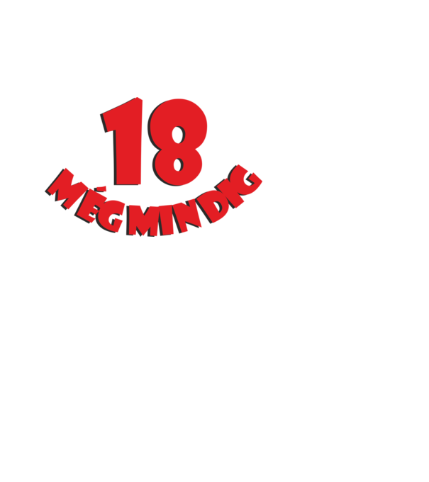 18 még mindig minta fekete pólón