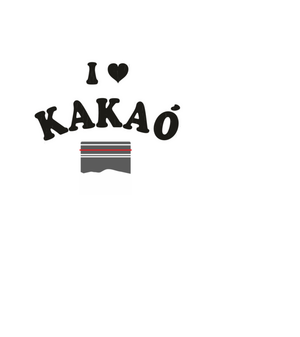 I Love Kakaó minta fekete pólón