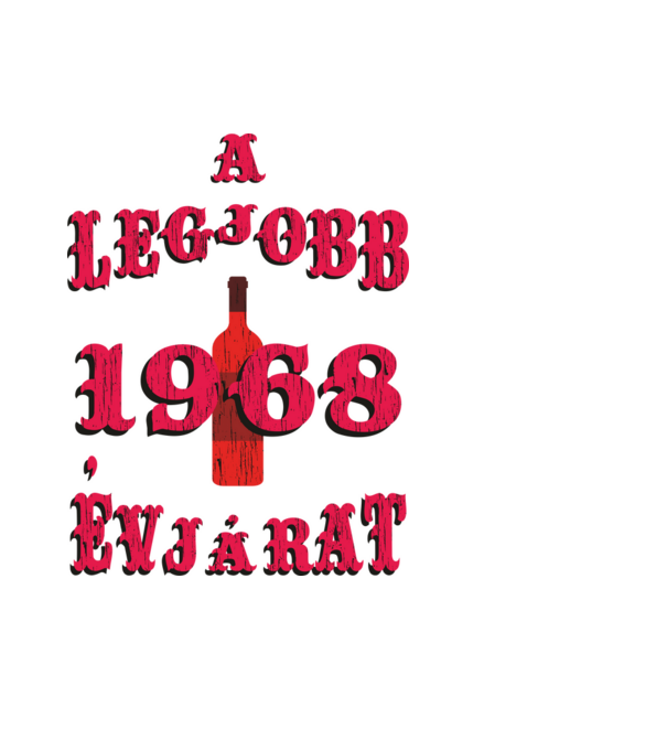 A legjobb évjárat 1968 minta fehér pólón