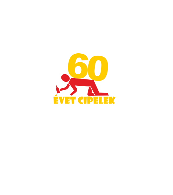 60 évet cipelek minta sötétkék pólón