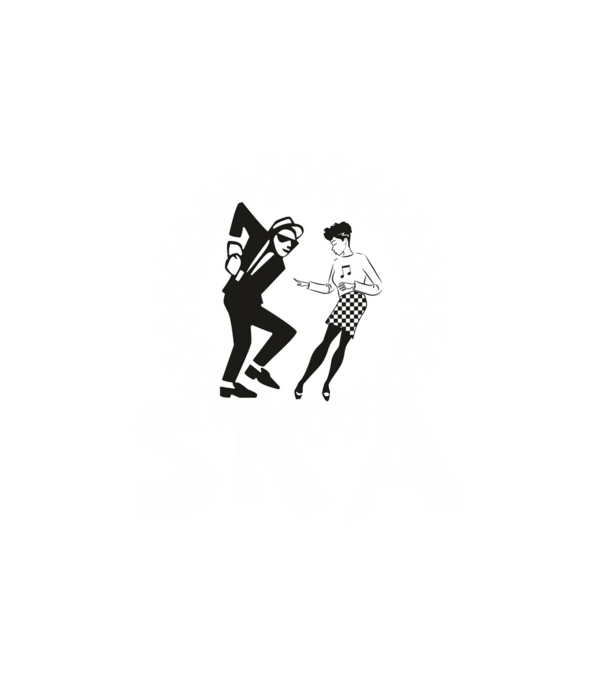 Ska minta fehér pólón