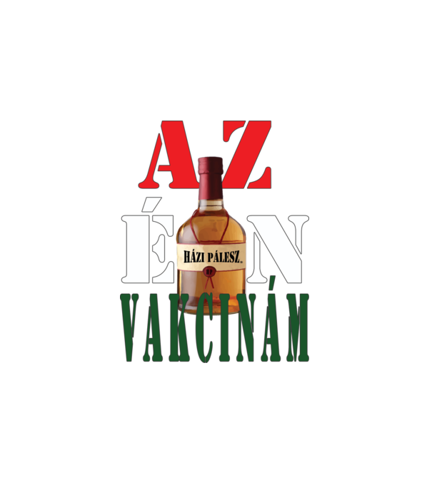 az Én vakcinám minta fehér pólón