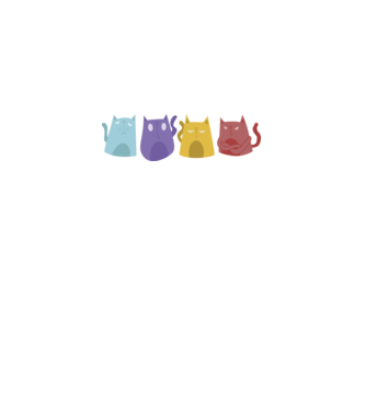 Color Cats minta fekete pólón