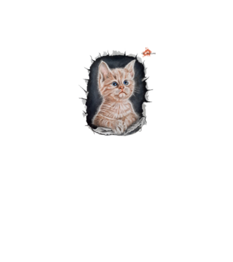 Cuki cat minta szürke pólón