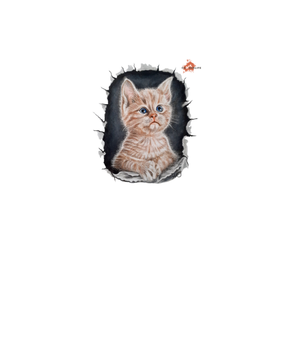 Cuki cat minta szürke pólón
