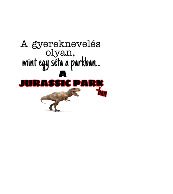 A gyereknevelés jurassic park minta világoskék pólón
