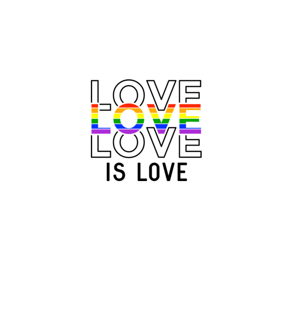 LoveIsLove2 minta fehér pólón