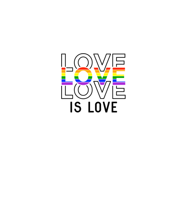 LoveIsLove2 minta fehér pólón