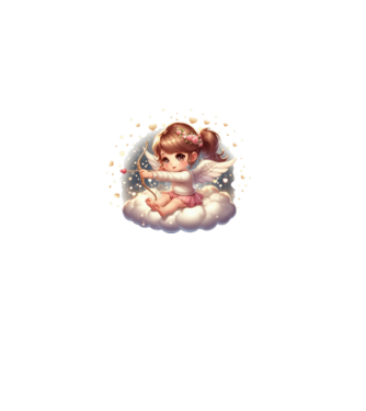 Cupido kislány minta szürke pólón