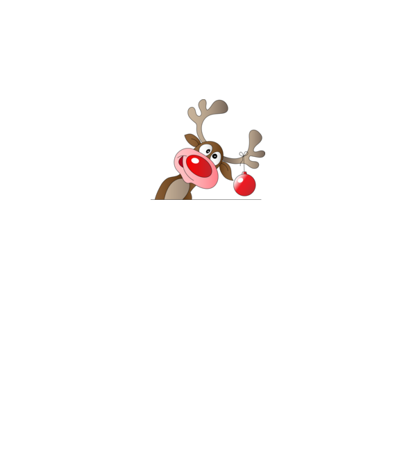 Rudolf, a piros orrú rénszarvas minta fehér pólón