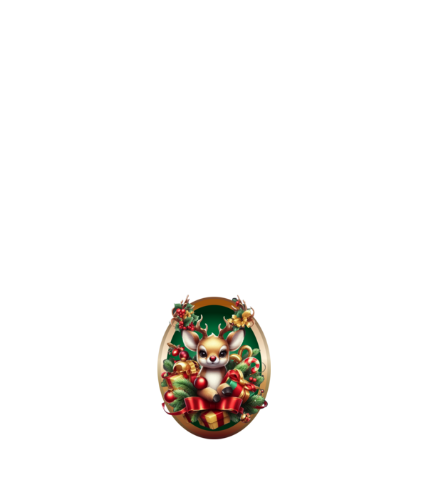 Rudolf, a piros orrú rénszarvas minta fehér pólón