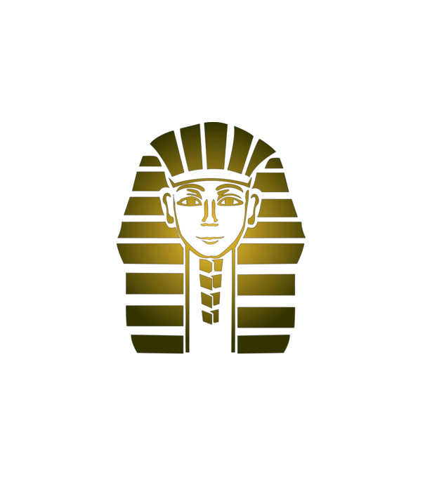 Egyiptomi fej minta fehér pólón