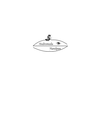 andromeda_handpan_logo_fekete_300dpi minta királykék pólón