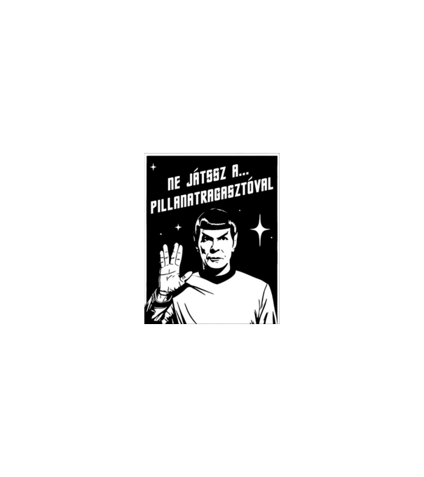 Spock minta homokszín pólón
