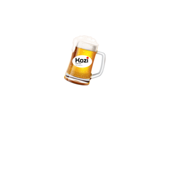 Kozi Drink Bár minta fekete pólón